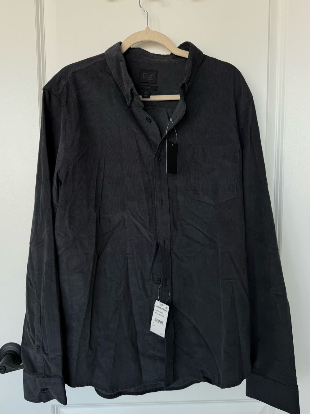 NWT 14th & Union Men's Charcoal Button-Up Shirt Jacket